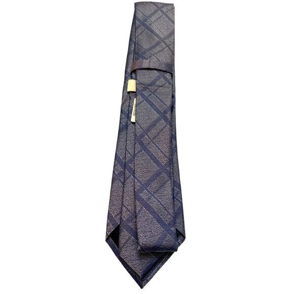 JOSEPH ABBOUD gray tones plaid 100 % silk length 29 inches - Picture 2 of 6